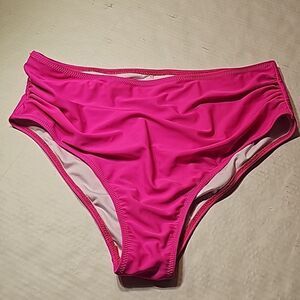 Hot pink, runched sides bikini bottoms size XL